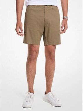 Michael Kors Stretch Cotton Shorts Green 32